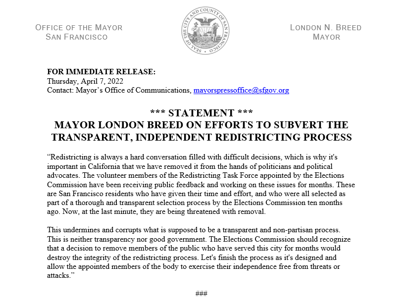 London Breed tweet media