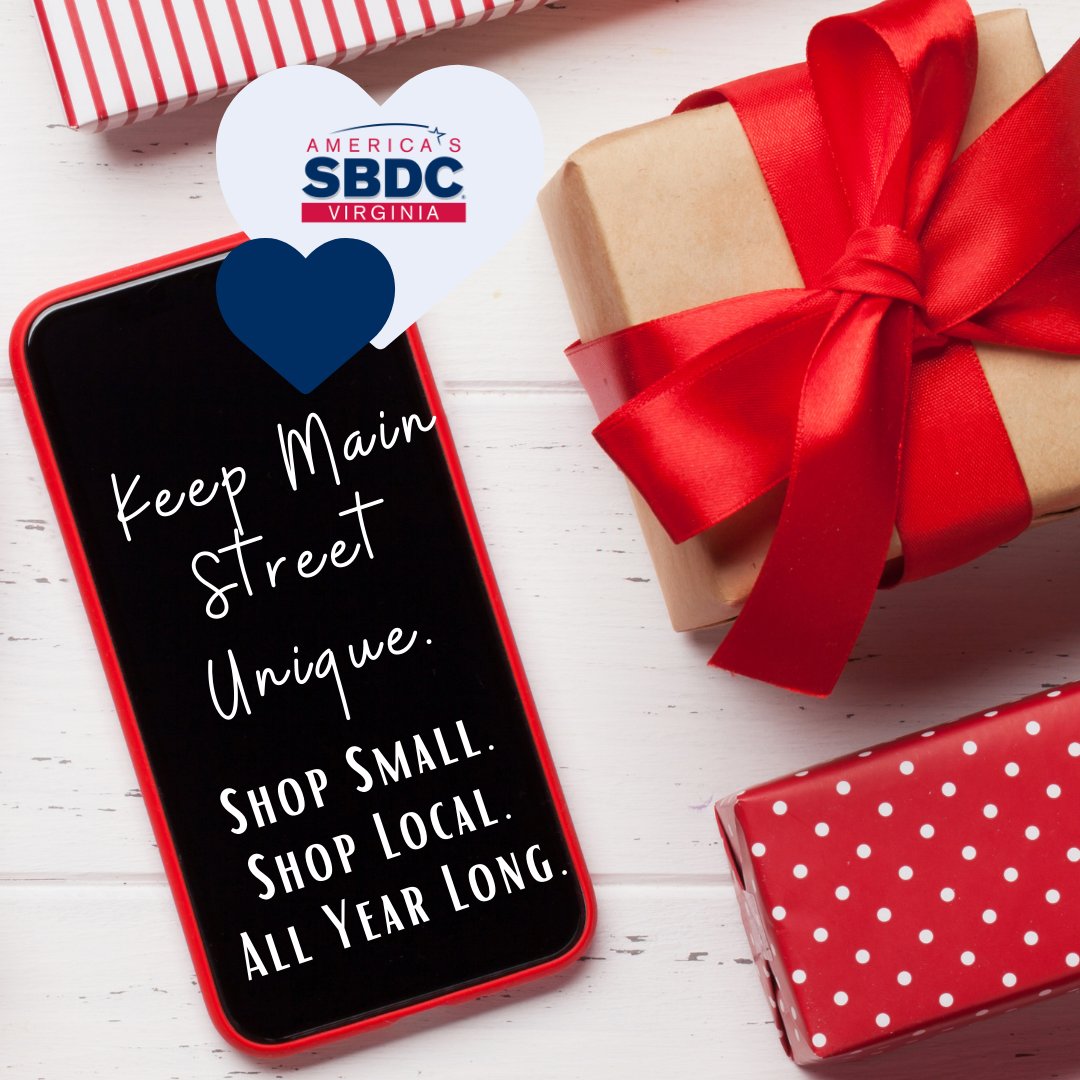 Keep Main Street Unique &amp; #shopsmall all year long! 

☕ Grab coffee at a café
🍩 Visit the town bakery 
📚 Buy a book from a bookstore
🍱 Order takeout
👩‍🎨 Buy art from a local artist
💳 Buy a gift card for later
🌹 Visit a local florist 

#shoplocal #supportsmallbusiness