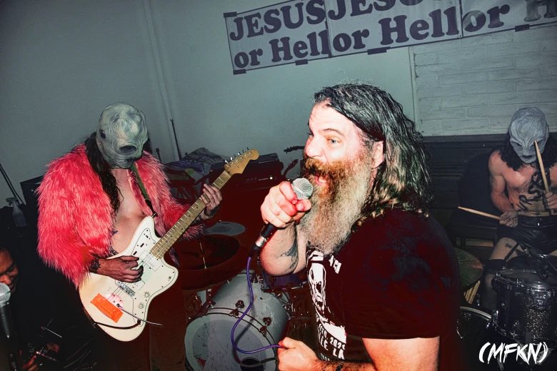 Got to perform a 32 second song with my favorite band #squidpisser #cancerchrist