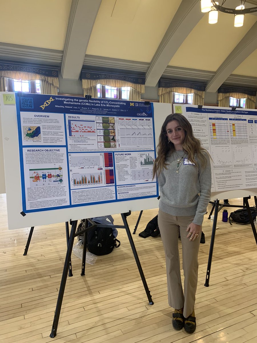 NitschkyHelena's tweet photo. Such a great time sharing my Thesis research and work on our lab’s SeaGrant project with @NRappuhn today at the Michigan Geophysical Union Symposium! #girlsinstem https://t.co/OsIYS0Sp8z