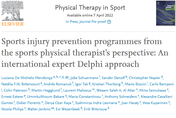 WSAAlAttar's tweet photo. Sports injury prevention programmes from the sports physical therapist's perspective: An international expert Delphi approach. @luludemichelis et al. 2022 @PTiSJournal 

https://t.co/5jUxBlvjst https://t.co/tUAbcoEIho
