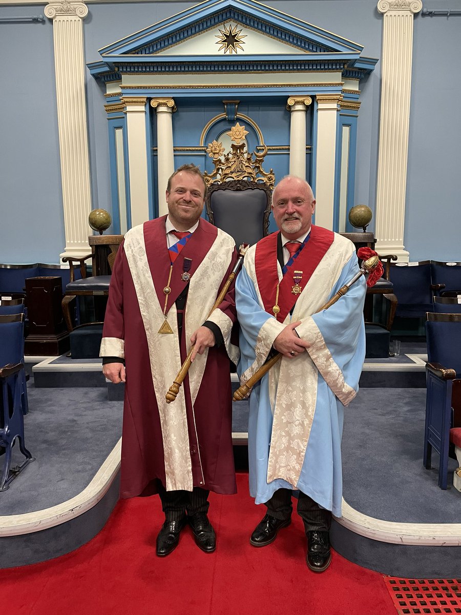 Me and dad installed as 1st &amp; 3rd principal this evening at chapter. A absolutely great evening one I will always remember.