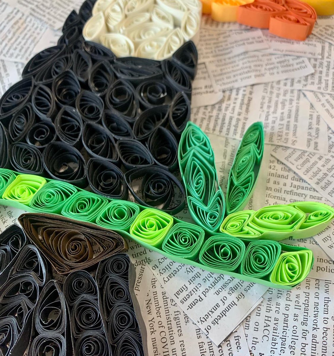 Alaina D (8th) did an amazing job with her #paperquilling #artwork of a #toucan. She chose the medium and the subject matter and ran with it. She is excellent with attention to detail and completed this in such a short amount of time. I am incredibly proud of her!