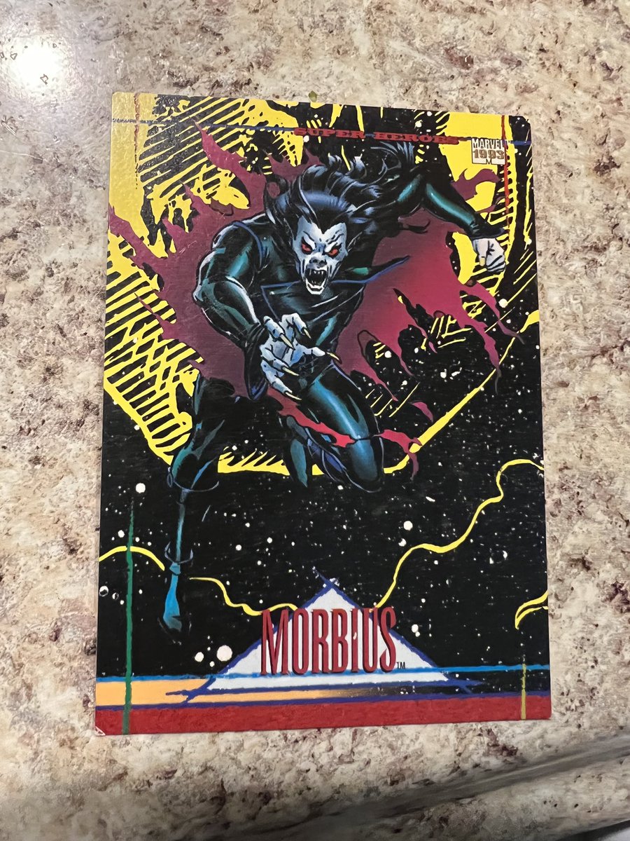 KellyAnn513's tweet photo. I unearthed another Morbius card while looking through my nerdy collection. #JaredLeto #MorbiusSweep #Morbius #MORBIUSMERCH @JaredLeto https://t.co/wUBQsRqt61