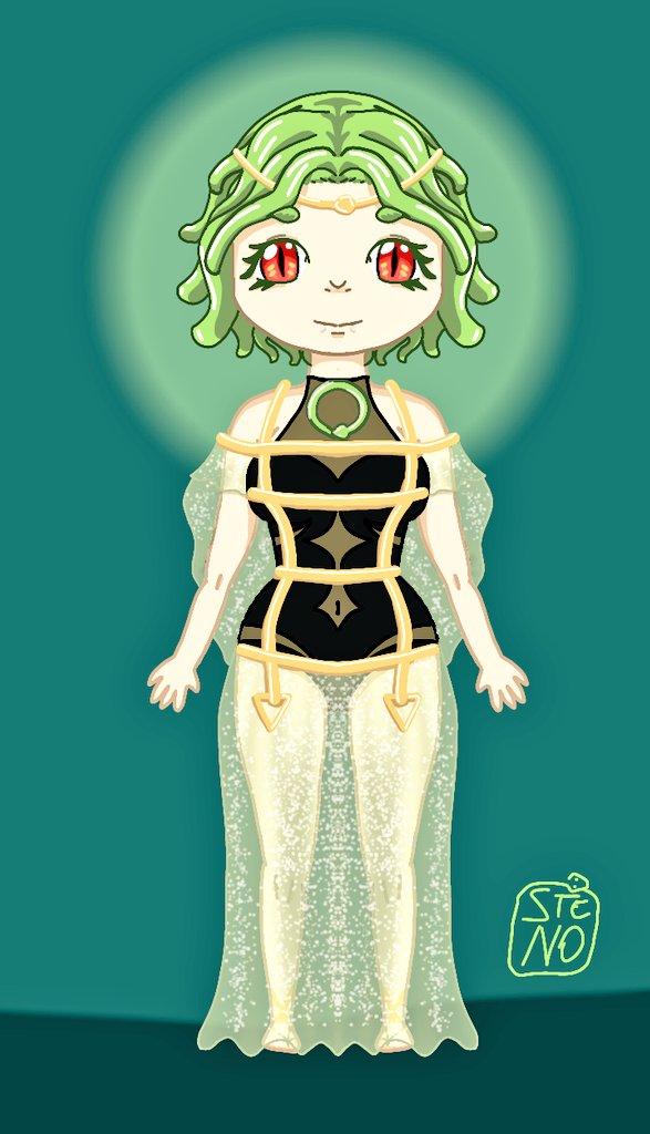 StenoGorgon's tweet photo. What is that light behind me? A F*CKING COMET! Space travels are dangerous 😱
#Steno_Gorgon #chibi #vtuber #SteArt #alien #rettilian #snake https://t.co/onNwdc8nHK
