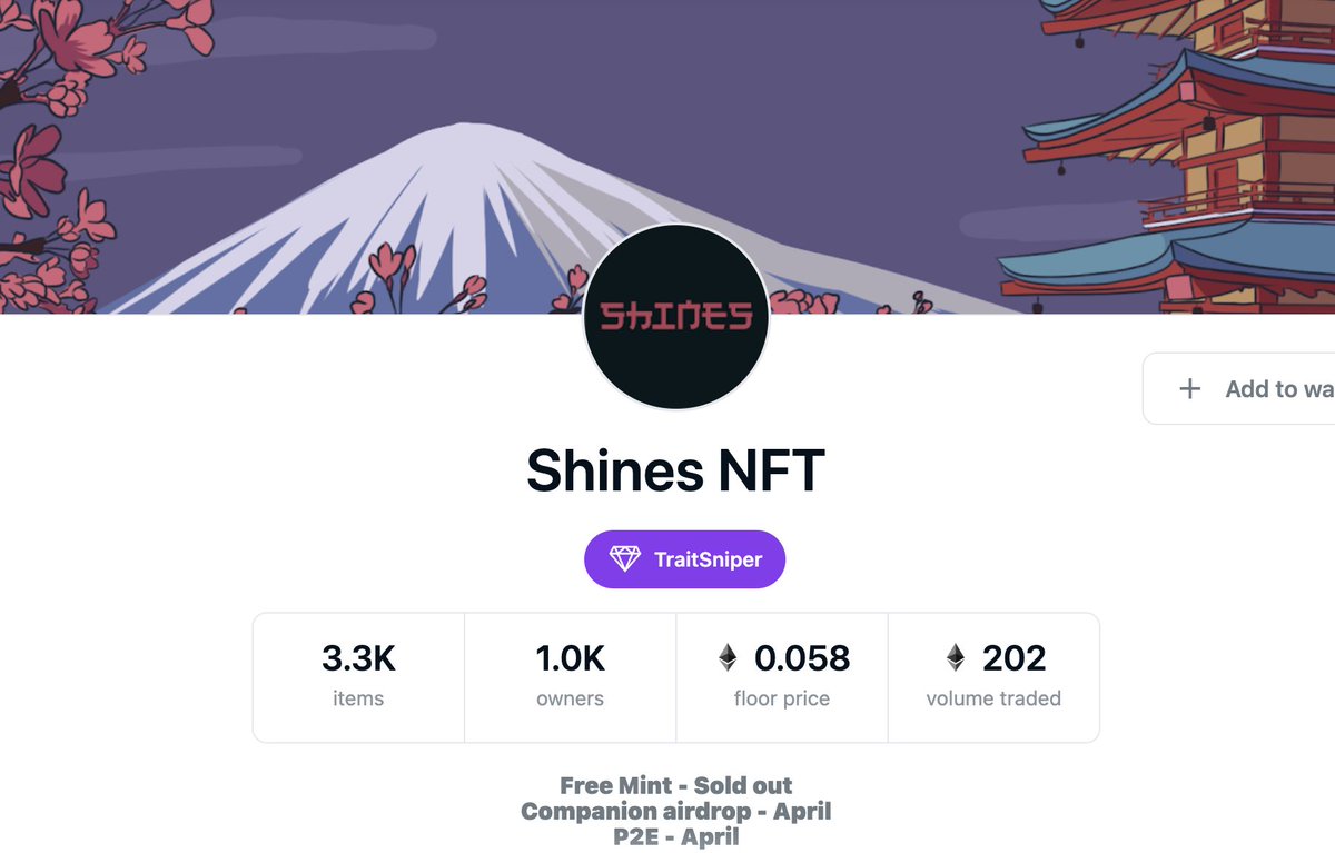 ShinesNFT's tweet photo. 🎴 1k unique owners and 200+ Eth volume on OP🎴

To celebrate this milestone we are giving away 5x WL spots for our upcoming Companions drop.

To participate:
🍡Like and RT
🍡Tag 3 friends
🍡Follow @ShinesNFT 

#NFTcommunity #NFTdrop #NFTanime #NFTcollection #NFTgiveaway #opensea https://t.co/WegQckEQdW