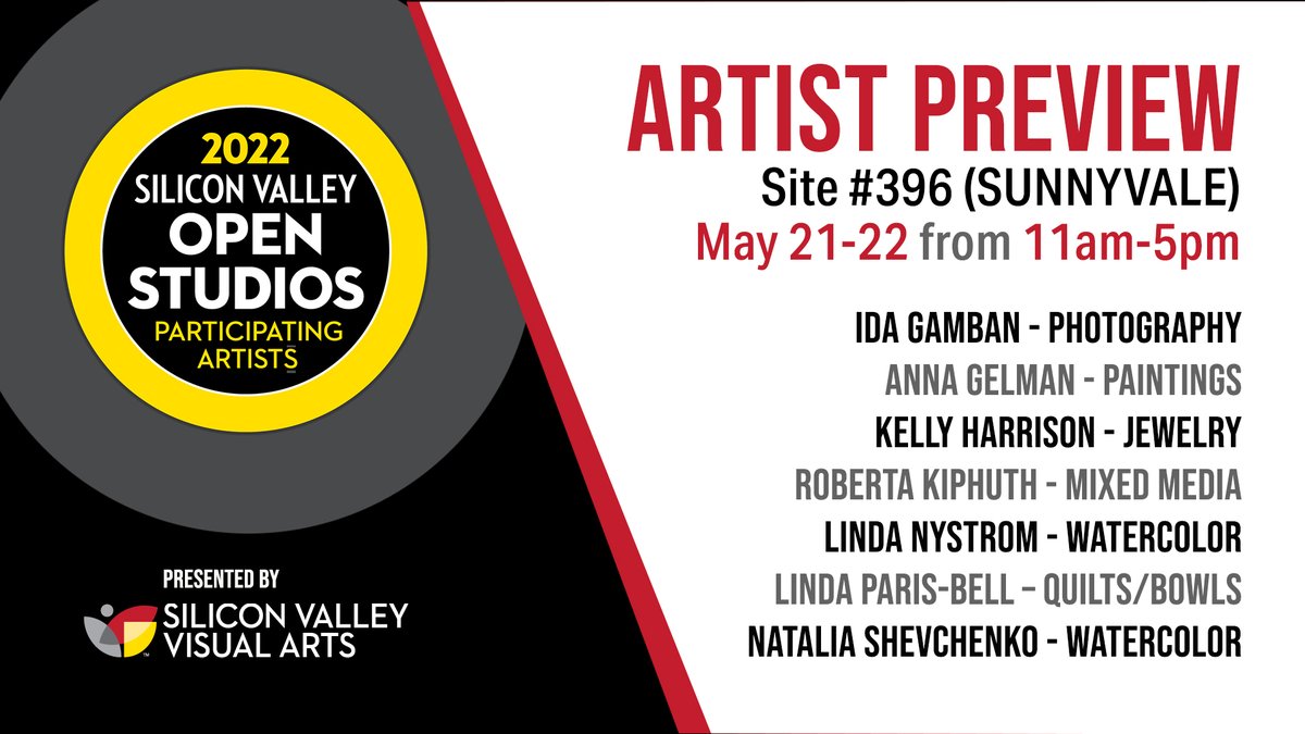SVOpenStudios's tweet photo. Artist Preview Video: 7 artists
https://t.co/IwjP58Iben #SVOS2022 https://t.co/W12zuqLC1u