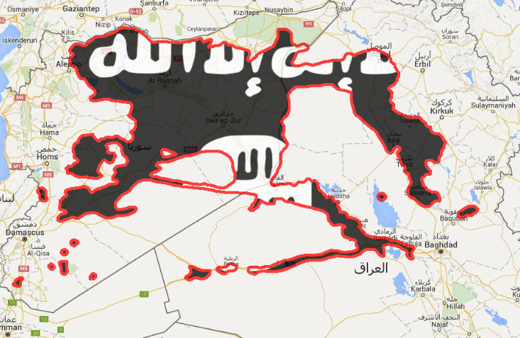 GeoSket's tweet photo. Map of #ISIS territory (2016) https://t.co/kQCtQy9Jh8