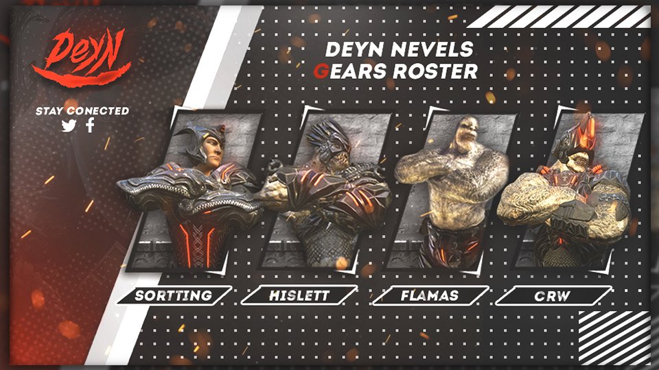 Estamos Alegres de presentar a nuestro primer roster que nos representará en esta última etapa de <a href="/GearsEsports/">Gears Esports</a> ❤️‍🔥❤️‍🔥
Ellos son: 
@Acrowwwww 
<a href="/flame5ick/">Flamas</a> 
@Hislett_ 
<a href="/MSortting/">Sortting</a> 

#WeAreDeyn