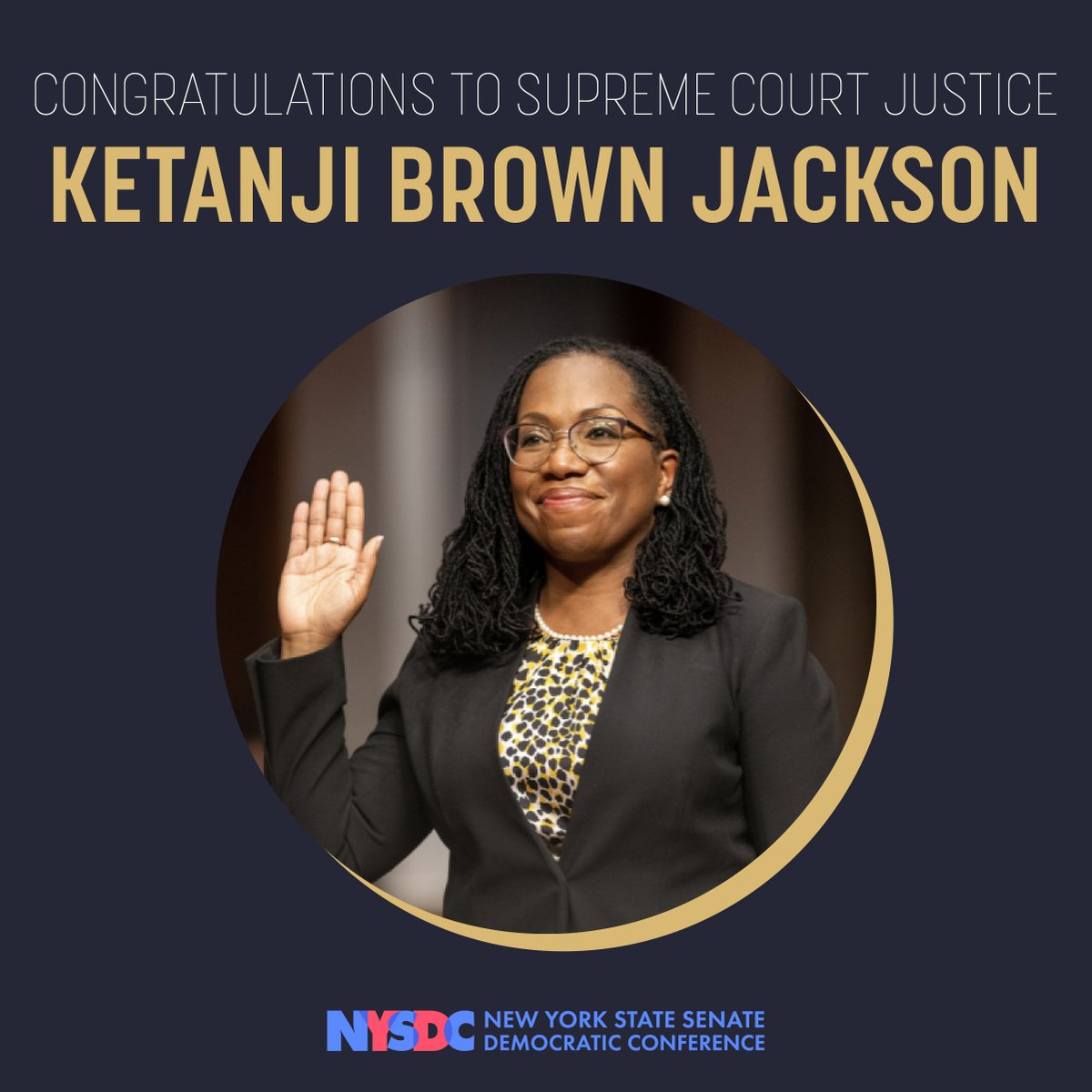 JohnMannionNY22's tweet photo. Our institutions must reflect our society - today we took an important and historic step towards that goal.

Congratulations to Justice Ketanji Brown Jackson on her confirmation to the United States Supreme Court! https://t.co/cVjQUHbIAv