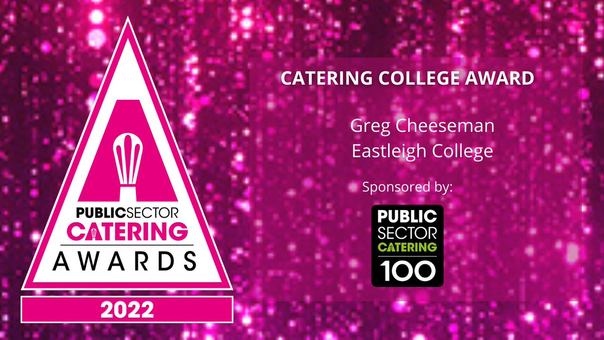 Next up, the Catering College Award sponsored by @PSC100Group which goes to Greg Cheeseman at <a href="/Eastleigh_Col/">Eastleigh College</a> Congratulations!
 #PSCAwards