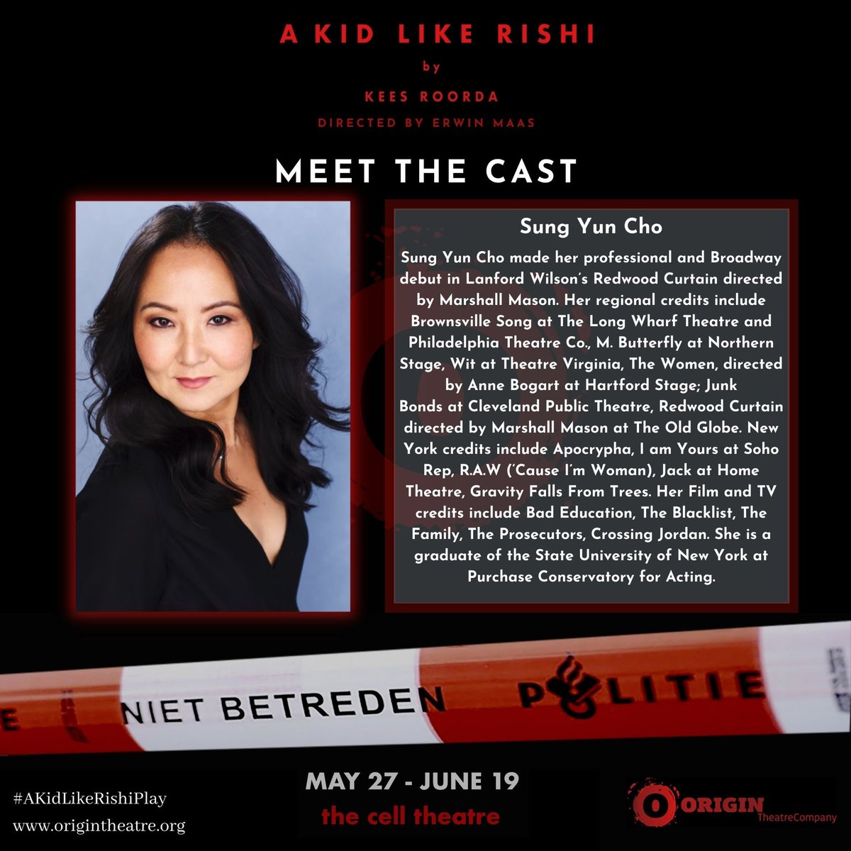 📌 MEET THE CAST 🔎 of #AKidLikeRishiPlay ‼️

📌 <a href="/SungYunCho/">Sung Yun Cho</a> 

🎟 are ON SALE NOW at origintheatre.org 
🗓 May 27 - June 19
📍 The Cell Theatre <a href="/thecelltheatre/">the cell</a> 

#origintheatrecompany #offbroadway #nyctheatre
