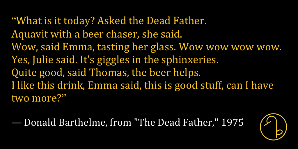 Happy Birthday American postmodernist short story writer and novelist Donald Barthelme (April 7, 1931 July 23, 1989) 