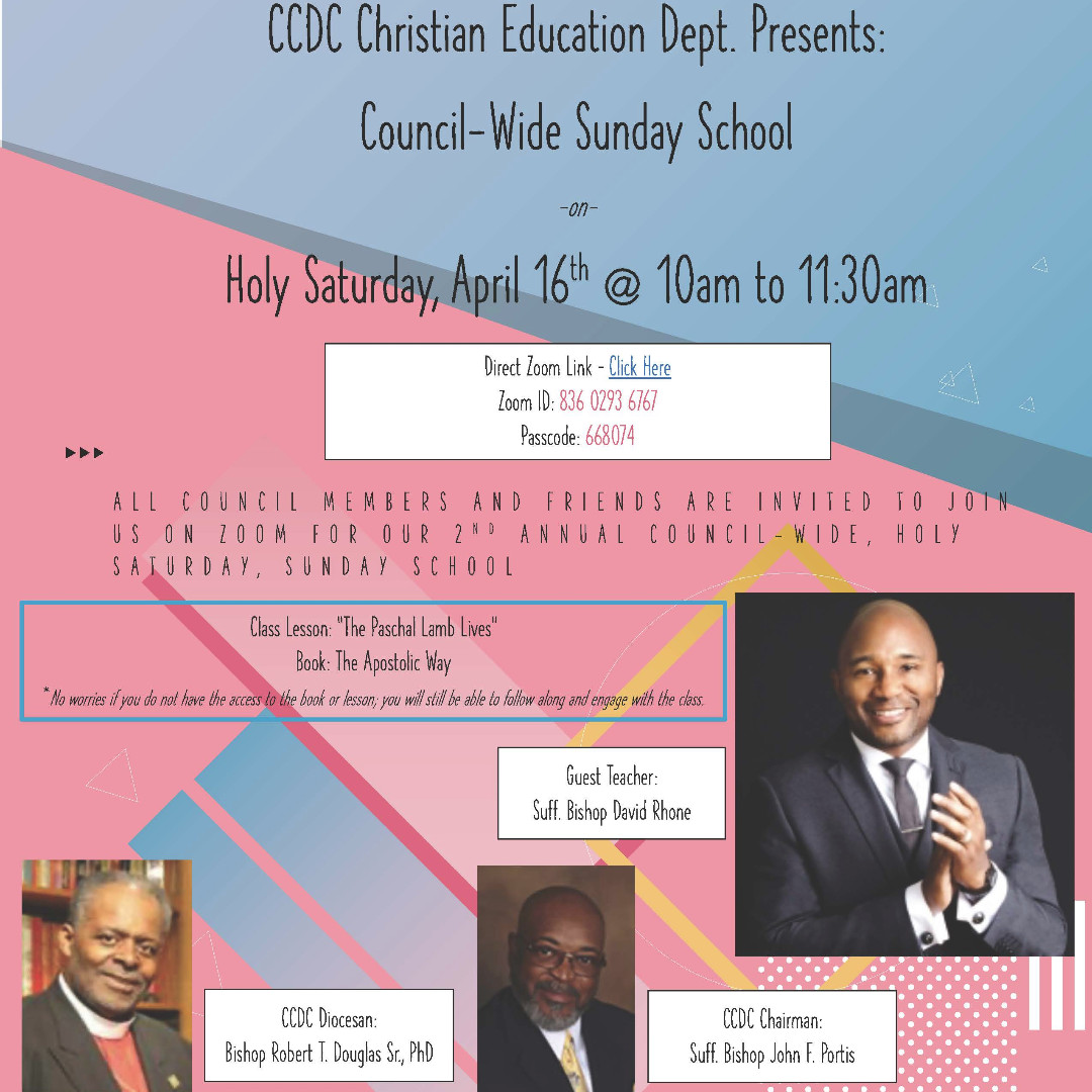 CentralCDC1's tweet photo. COUNCIL-WIDE SUNDAY SCHOOL is April 16th!

ID: 836 0293 6767
Code: 668074

https://t.co/PPa00OoY0x #CentralCDC https://t.co/gFuuG7ceOM