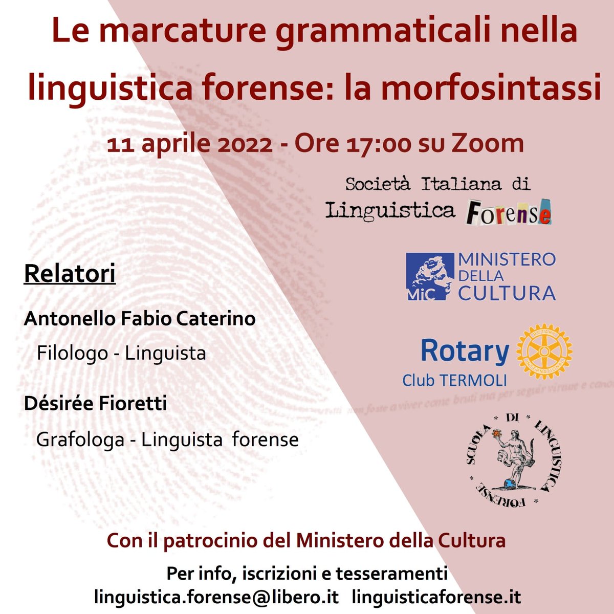 Continuano i seminari...

#digitalhumanities #forensiclinguistics #linguistics #formazione #linguisticaforense