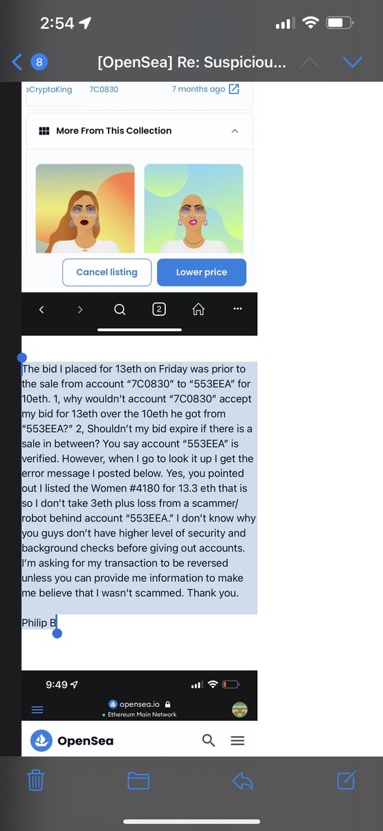 PhillyBasile's tweet photo. @opensea explain this? https://t.co/10SiWUnZ2y