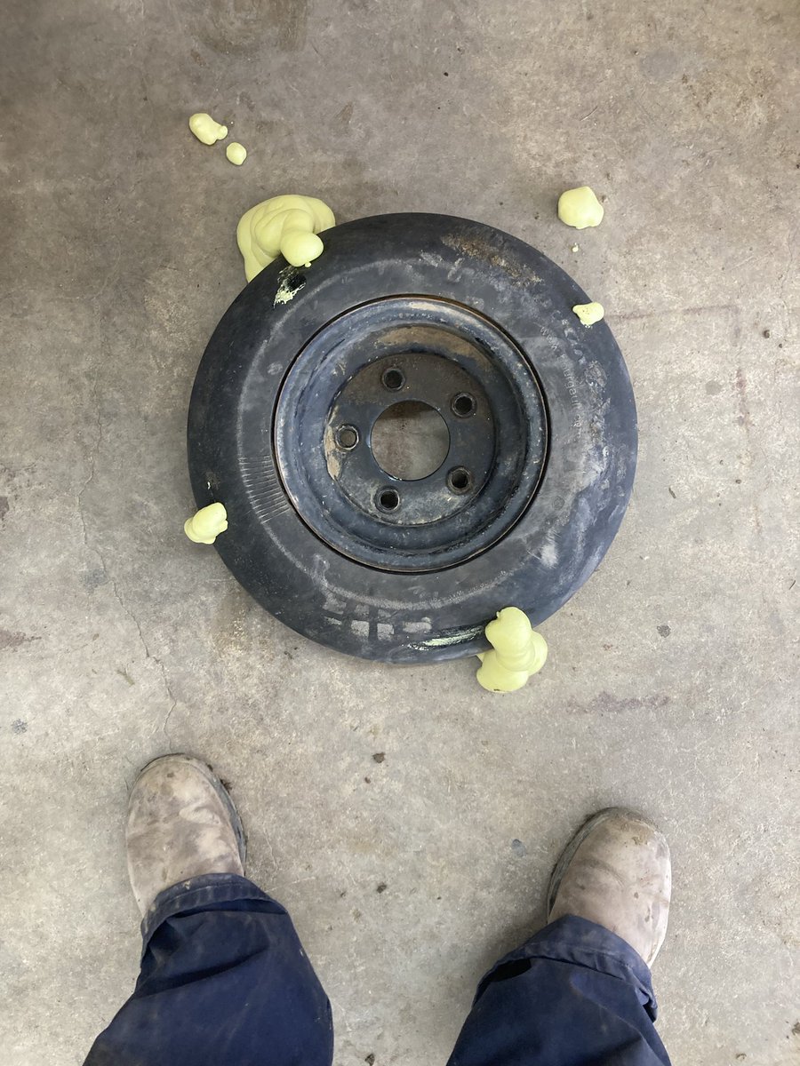Will this work ?  Bourgault Packer wheels filled with window foam