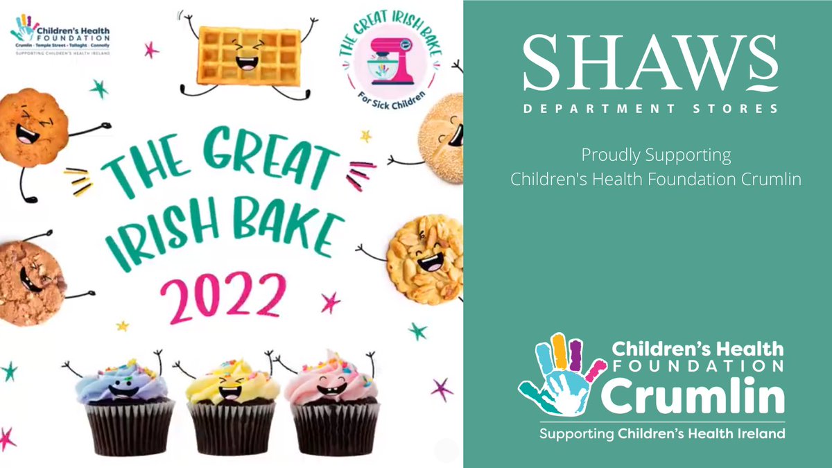 Hey, fancy a cake? 
This Friday and Saturday we're having a cake sale in all our stores. Pop and and donate and enjoy a cake. All proceeds go to @CMRF_Crumlin