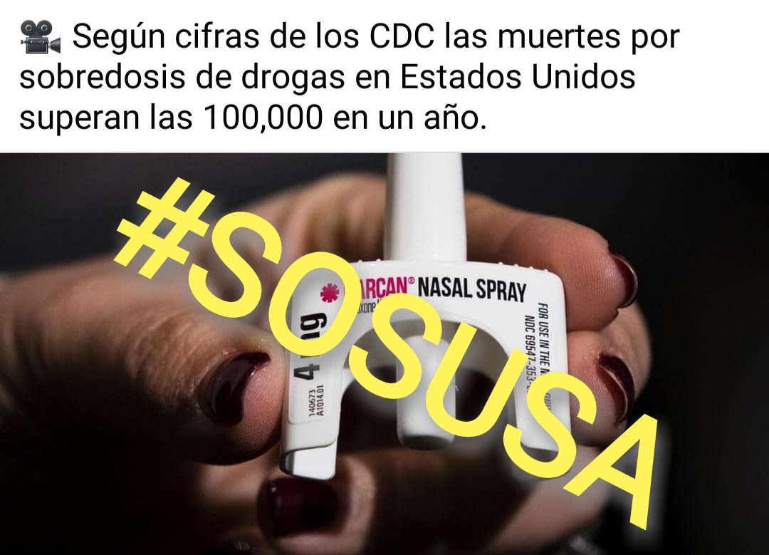 Las muertes por sobredosis de drogas en 🇺🇲 superan las 1️⃣0️⃣0️⃣ Mil en un año. #VamosConTodo por un #SOSUSA, demostrando que en #Cuba no queremos la imperfección de su sistema.
#DeZurdaTeam #GuerrerosDePatriaOMuerte. 
<a href="/Ana_Hurtado86/">Ana Hurtado</a> <a href="/KattyrenR/">Ana Kattyren</a> <a href="/Kiko6919/">PapOTTO</a> <a href="/henryraul/">Henry Raúl Glez Brito</a>