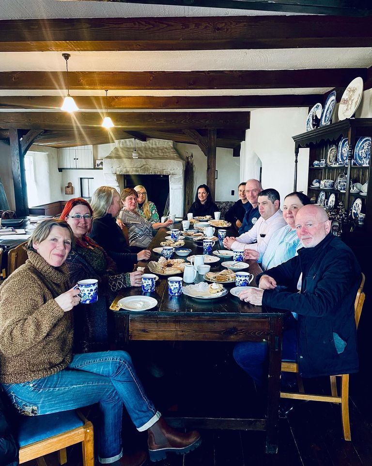 'Researching' today with our colleagues in the @LoughNeaghArtisans at beautiful @RosehillHouse! ...Who ever knew research could be so much fun ... and so tasty? 😉😋 Watch this space for lots of exciting, quality offerings coming from this group!👌 #embraceagiantspirit