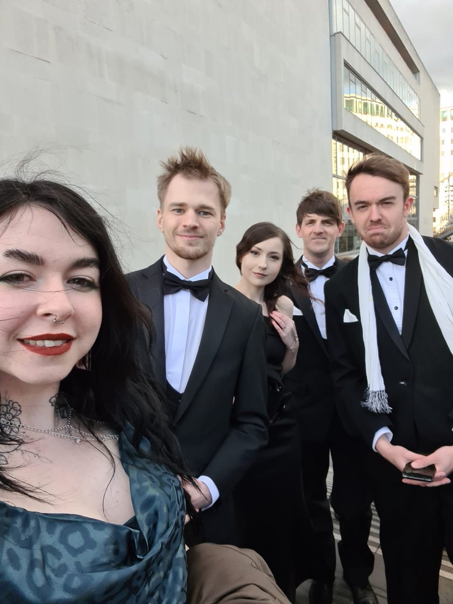 EvelynGrdner's tweet photo. Holy heck we'e at the Baftas! I'm so proud of the team and everything that went in to FITS 💪 https://t.co/mypvyC6FjY