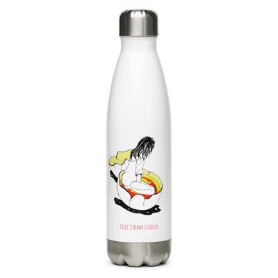 Friendly reminder that my piece 
💔 Broken Inside 💔 is available as stainless steel water bottles!