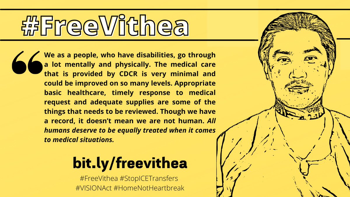 Community celebrates #StopICETransfer of Vithea Yung, a disabled Cambodian refugee! <a href="/GavinNewsom/">Gavin Newsom</a>, you must continue protecting people like Vithea by passing the #VISIONAct to stop ALL ICE transfers!