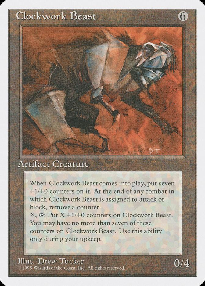SaffronOlive's tweet photo. I love this card. I think it's probably middling power level wise, but for some reason I'm unreasonably excited to build a deck with weird old counter cards like Icatain Moneychanger, Clockwork Beast, Osai Vultures, etc. https://t.co/72jgDWGwYj