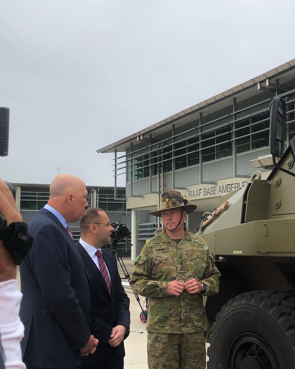AmbVasyl's tweet image. It is a historic moment! Upon the invitation from @PeterDutton_MP, I was pleased to witness the transfer of 20 PMVs Bushmaster to Ukraine worth 50 million AUD (38 million USD). It’s a significant boost to Ukraine’s defence capabilities.