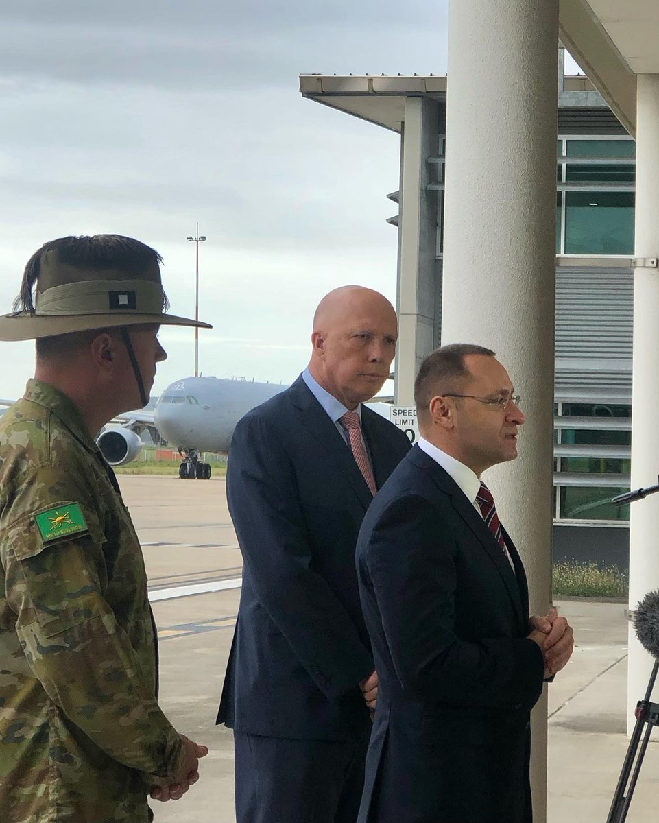 AmbVasyl's tweet image. It is a historic moment! Upon the invitation from @PeterDutton_MP, I was pleased to witness the transfer of 20 PMVs Bushmaster to Ukraine worth 50 million AUD (38 million USD). It’s a significant boost to Ukraine’s defence capabilities.