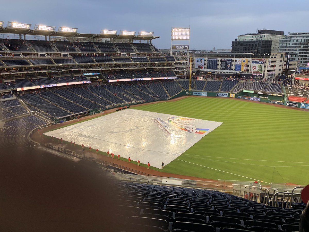 BrandonPaulin's tweet photo. Thanks to @NavyYardNats my mom @WinefredP and I get to attend opening day! #RainDelayNow #Readyforfirstpitch @Nationals https://t.co/nEJ5Jzo5x7