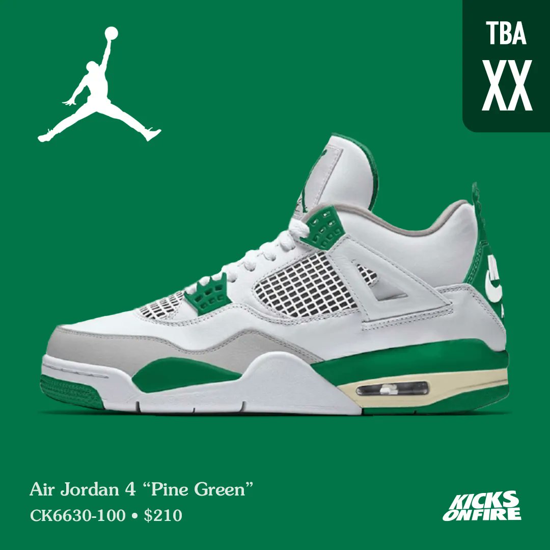 Need these Air Jordan 4 “Pine Green” ? 🌲