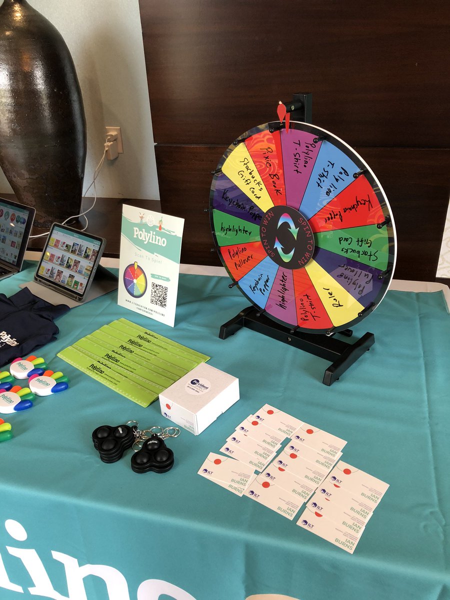 BlendEdBc's tweet image. Enjoyed meeting and chatting with @polylino_de today - and who doesn’t love a good wheel of prizes?! #DLsymp22 #CANeLearn