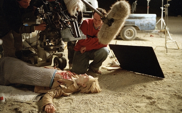 Quentin Tarantino and Uma Thurman #BOTD on the set of Kill Bill: Vol. 2 (2004).