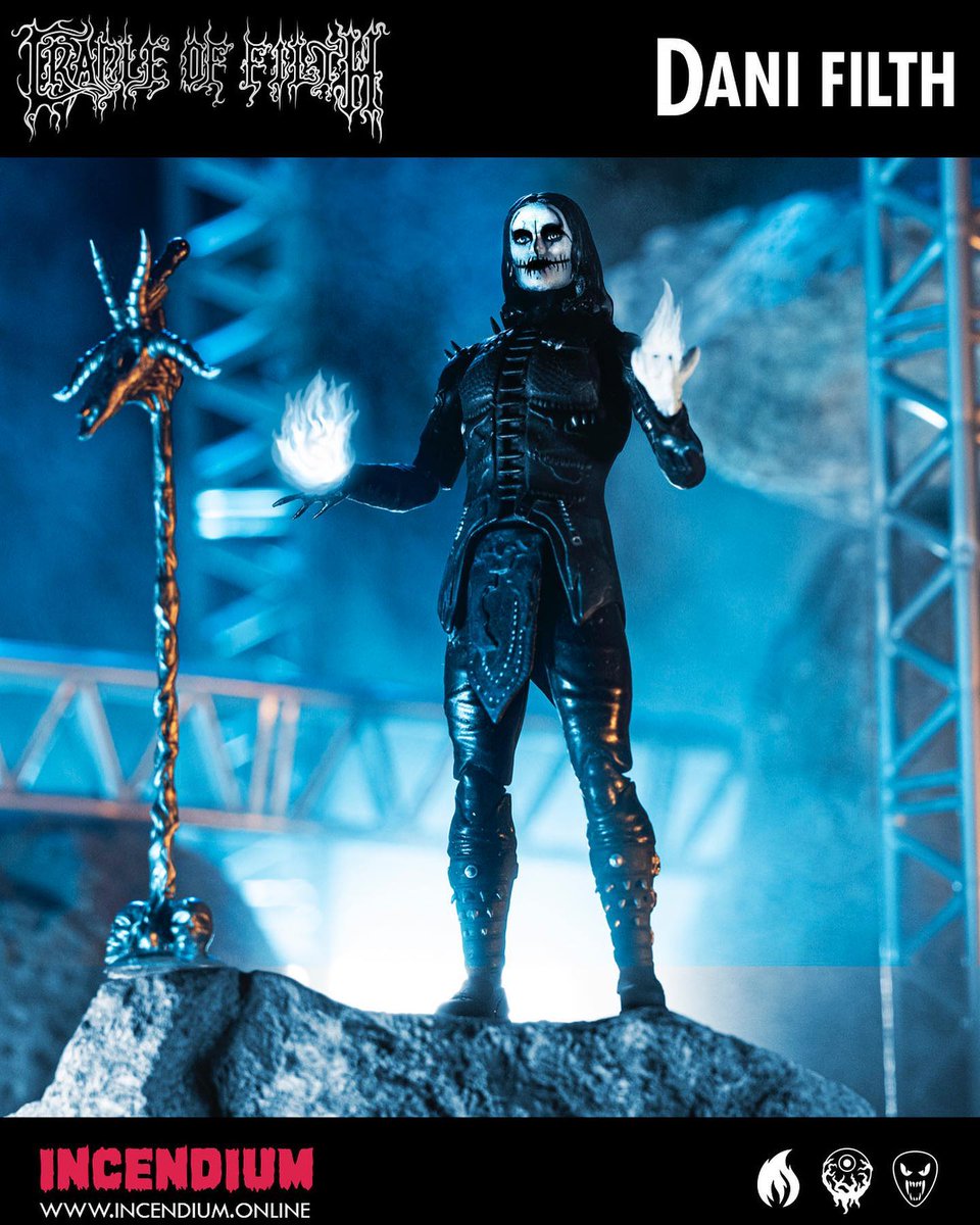COMING SOON! A master of the occult with a banshee’s wail, Lord Filth continues to spread his dark unholy message like a plague! Check out the action figure, and the rest of the official collection over at Incendium Online 🤘 incendium.online/collections/cr…
<a href="/CradleofFilth/">Cradle of Filth</a>