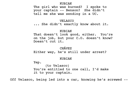 SVUWritersRoom's tweet photo. #SVU #ScriptSpoiler Can Velasco talk his way out of this one? What will Benson say? You can get these answers and more when #OnceUponATimeInElBarrio airs tonight @ 9/8c on @nbc ππ΅οΈ https://t.co/5a4pn0n7Go