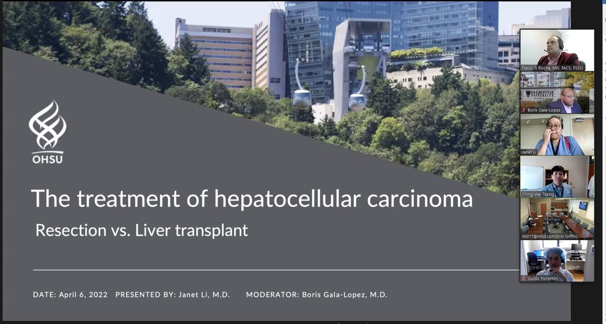 Flavio G Rocha, MD, FACS, FSSO (@flaviorochamd) on Twitter photo Great discussion at this week’s <a href="/AHPBA/">AHPBA</a> 🎥 GR on resection and transplant for #HCC presented by @OHSUsurgery <a href="/OHSUKnight/">OHSU Knight Cancer Institute</a> #HPB fellow <a href="/JanetLiMD/">Janet Li</a>. Thank you <a href="/boris_gala/">Boris Gala-Lopez</a> for moderating and <a href="/CDTzeng/">Ching-Wei D. Tzeng</a> for organizing. <a href="/Majeldoyle/">Majella Doyle</a> <a href="/JeyarajahRohan/">Rohan Jeyarajah</a> <a href="/Hagops_E_hpb/">Ellen Hagopian</a> <a href="/susan_orloff/">Susan L. Orloff</a> <a href="/shimulshah73/">Shimul A. Shah</a> Great discussion at this week’s <a href="/AHPBA/">AHPBA</a> 🎥 GR on resection and transplant for #HCC presented by @OHSUsurgery <a href="/OHSUKnight/">OHSU Knight Cancer Institute</a> #HPB fellow <a href="/JanetLiMD/">Janet Li</a>. Thank you <a href="/boris_gala/">Boris Gala-Lopez</a> for moderating and <a href="/CDTzeng/">Ching-Wei D. Tzeng</a> for organizing. <a href="/Majeldoyle/">Majella Doyle</a> <a href="/JeyarajahRohan/">Rohan Jeyarajah</a> <a href="/Hagops_E_hpb/">Ellen Hagopian</a> <a href="/susan_orloff/">Susan L. Orloff</a> <a href="/shimulshah73/">Shimul A. Shah</a>