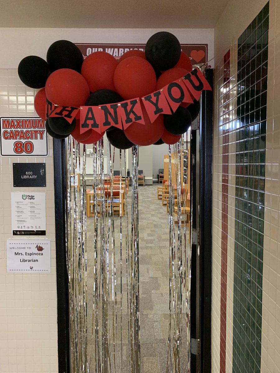 VEspinoza_SSMS's tweet photo. Humbled by the love and appreciation from my Warrior family. #LibraryBrags @KBaxter_CI #TeamSISD @kclark_SSMS @SSMS_AlvarezE @bcarrasco_SSMS @LChapman_SSMS @abeltran_ssms @LAlfaro_SSMS @MTobias_SSMS @Sparks_Interest https://t.co/Nf0HKRLvLE