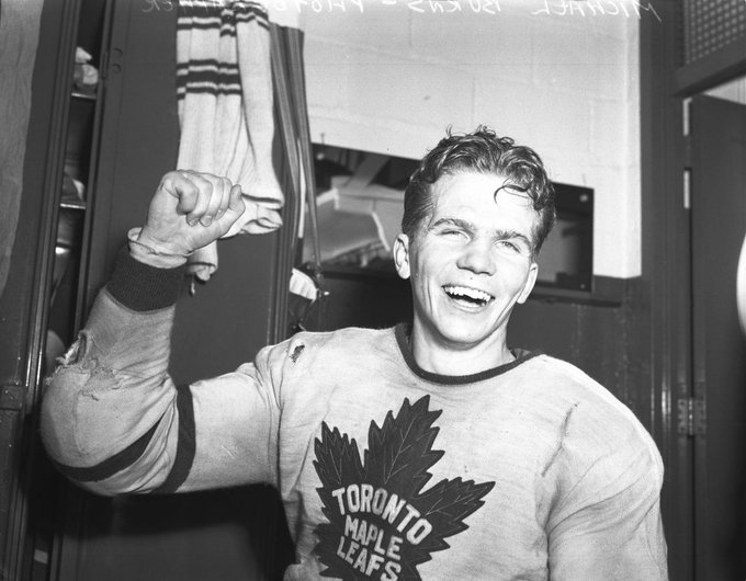 mikecommito's tweet photo. On this day in 1951, Bill Barilko played what would be his final NHL game. The last goal he ever scored, won the Leafs the Cup. They didn't win another 'til nineteen-sixty-two, the year he was discovered. I stole this from a hockey card, I keep tucked up under... https://t.co/et6igORgMb