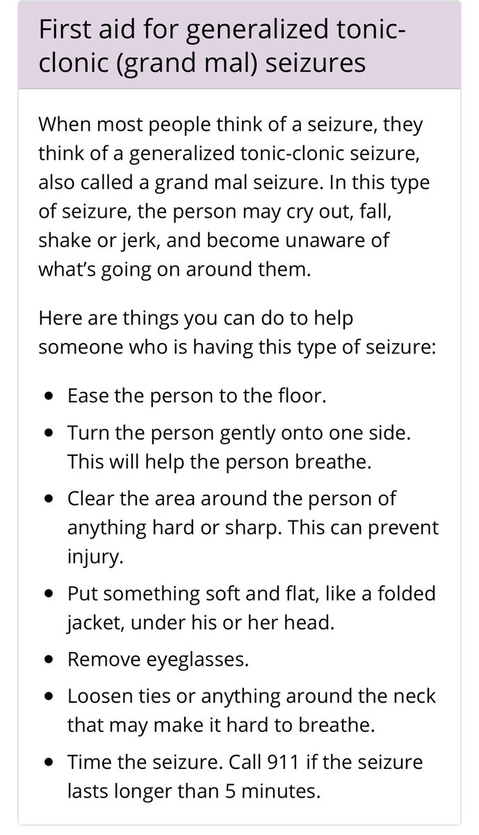Spahgette's tweet photo. @HoodHubb For anyone like myself who didn’t know what to do when someone is seizing. Here are the do’s &amp; dont’s. https://t.co/1WtRuQEtCd