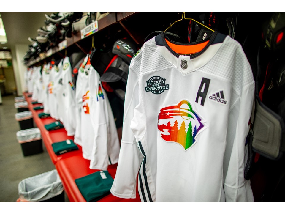 Minnesota Wild celebrate diversity, inclusion with custom warmup