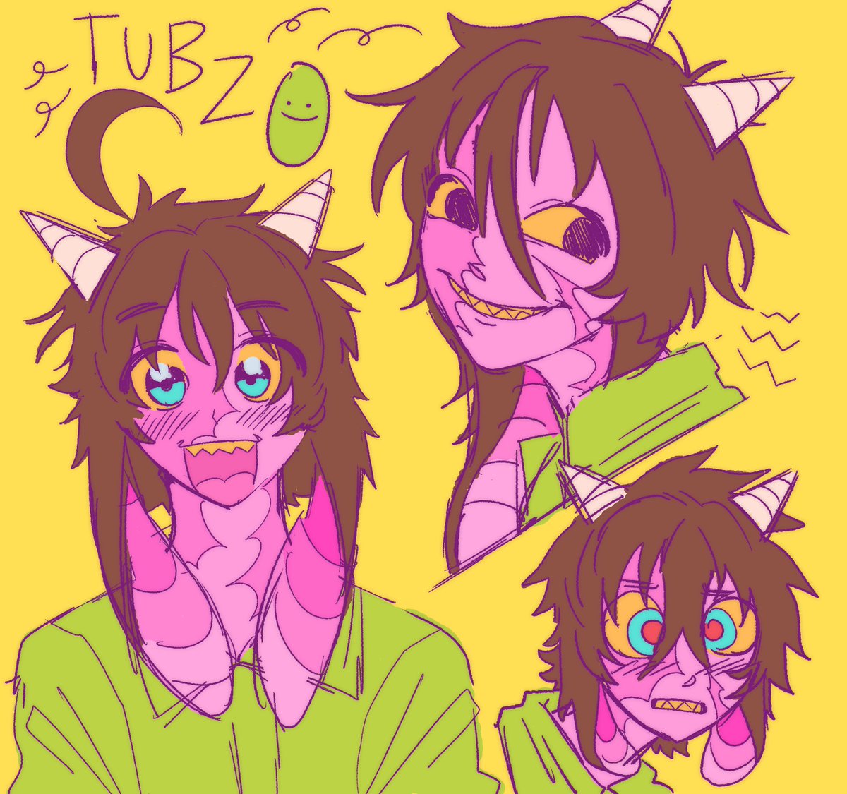 「trying diff styles 
#tubbofanart 」|sorenjjのイラスト