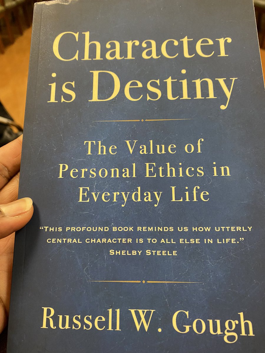 CosbyCreations's tweet photo. I read this book for an assignment. Now I will read it for personal growth. One take away: “Having knowledge of character doesn’t equate to the development of personal character.” https://t.co/BXJ2ZgdKMq