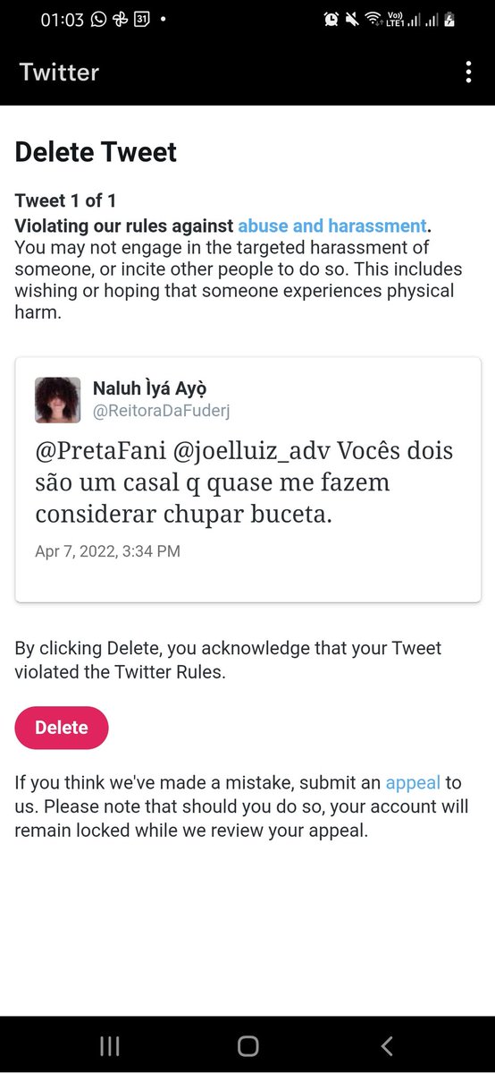 O motivo do meu strike