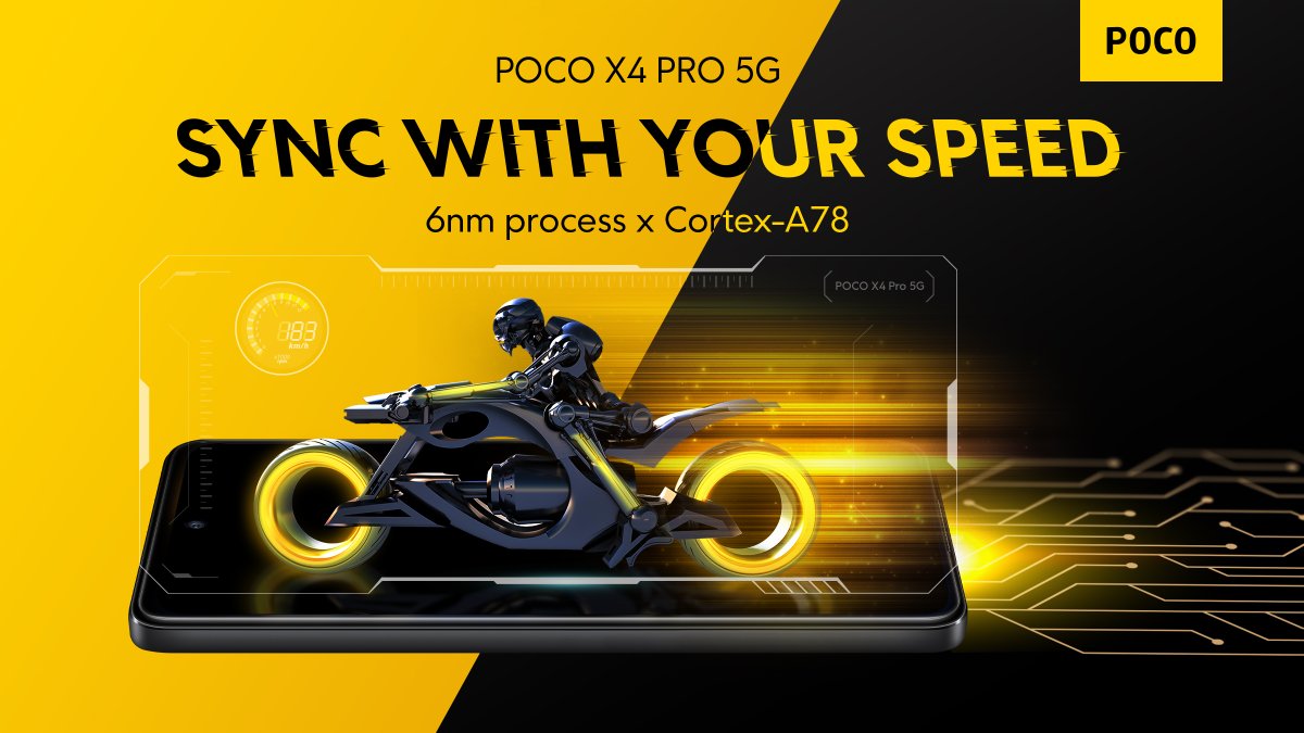 #POCOX4Pro 5G is equipped with 6nm process with Cortex-A78 core to help you ACE the game! 

#TheAllAroundAce