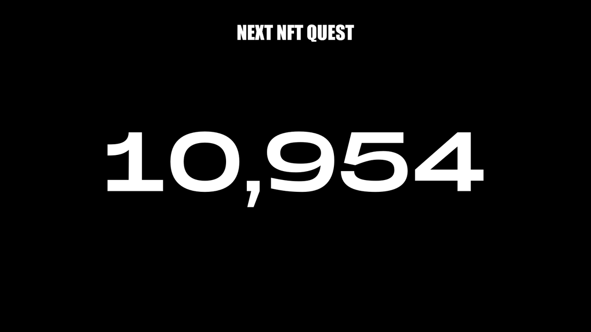 10,954 NFT Quest Readers As Of April 2022

Join us if you want real NFT Alpha: nextnft.quest

🧙