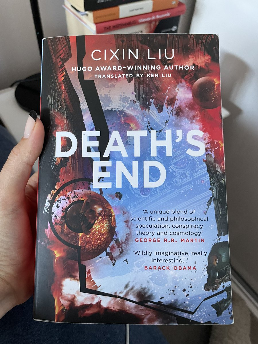 DrEmmaJane's tweet photo. Holy shit. Not since Asimov’s Foundation series have I read such an epic and thought-provoking piece of hard sci-fi. For those fascinated by theoretical science and the social/human condition I can’t recommend this series highly enough #deathsend #remembranceofearthspast https://t.co/FzSJDjSfuf