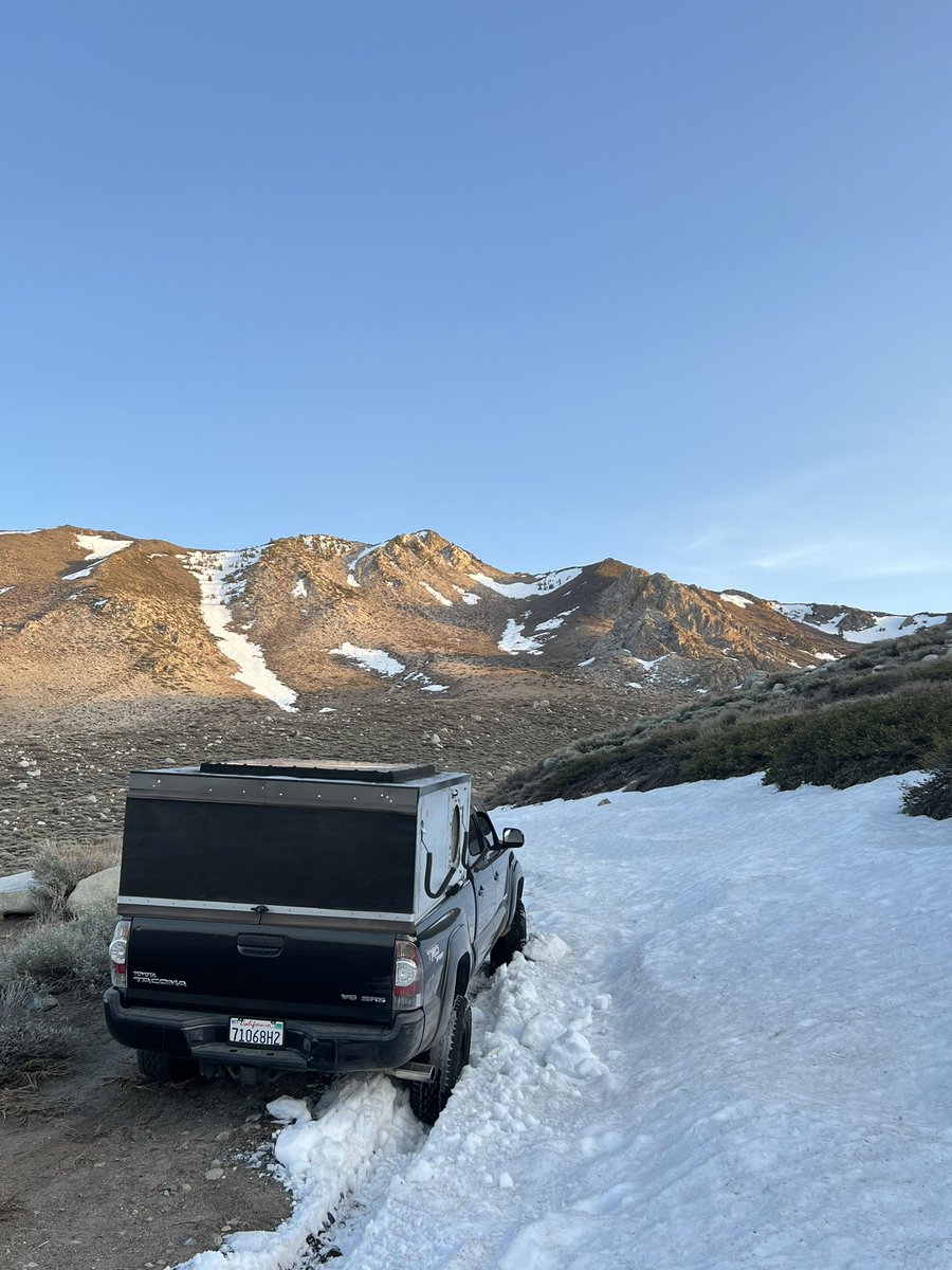 Got a lil crazy about stuff going on and decided to hit the road. Haven’t been on a real long trip since Covid hit. So I’ll be cruising around CA,AZ,NV,UT,OR  next 2 months. Day one and failed mission to get to alpine lake in western sierra.