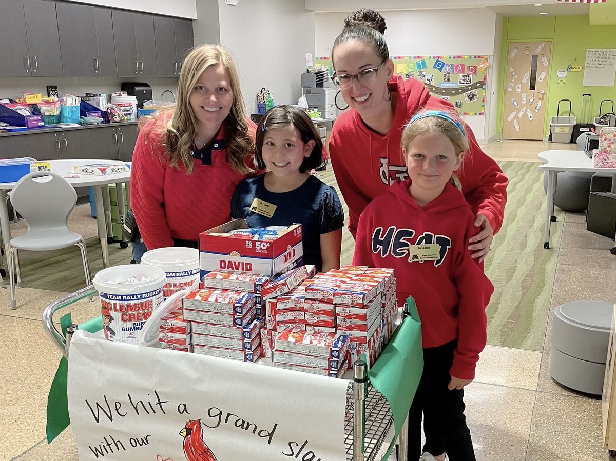 We had a great time celebrating the Cardinals Home opener with our Principal and Assistant Principals for the day!