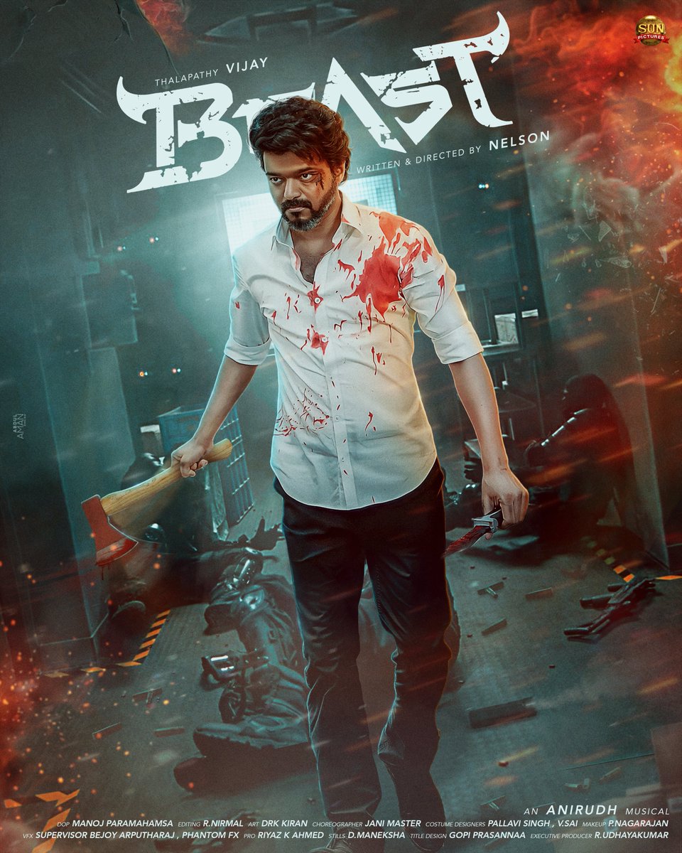 aman_abdil's tweet photo. Meaner . Leaner . Stronger . Can you feel the power.. terror.. fire? #BeastMovie  #ThalapathyVijay #BeastModeON  #BeastThirdSingle  @actorvijay  @Nelsondilpkumar  @anirudhofficial  @hegdepooja  #Thalapathy66 #BeastMode @m_gajan @VijayFansTrends @VijayFansPage https://t.co/SWkYrMtB5Q